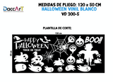 Vinil Blanco Decorativo Halloween Ventana Pared