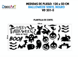 Vinil Negro Decorativo Halloween Ventana Pared