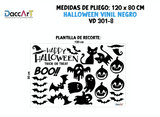 Vinil Negro Decorativo Halloween Ventana Pared