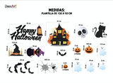 Vinil Decorativo Happy Halloween Ventana Pared