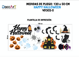 Vinil Decorativo Happy Halloween Ventana Pared