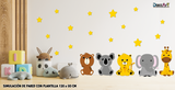 Vinil Decorativo Infantil Animales y Estrellas