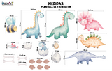 Vinil Decorativo Infantil Dinosaurios Acuarela