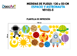 Vinil Decorativo Infantil Espacio y Astronauta