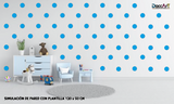 Vinil Decorativo Círculos Lunares Polka Dots Colores Pared