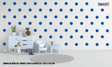 Vinil Decorativo Círculos Lunares Polka Dots Colores Pared