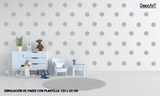 Vinil Decorativo Círculos Lunares Polka Dots Colores Pared